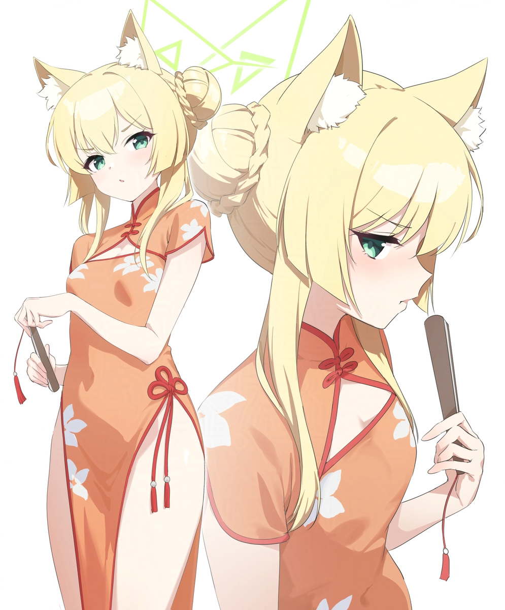 This is a pixiv picture whose title is クルミ(チーパオ).