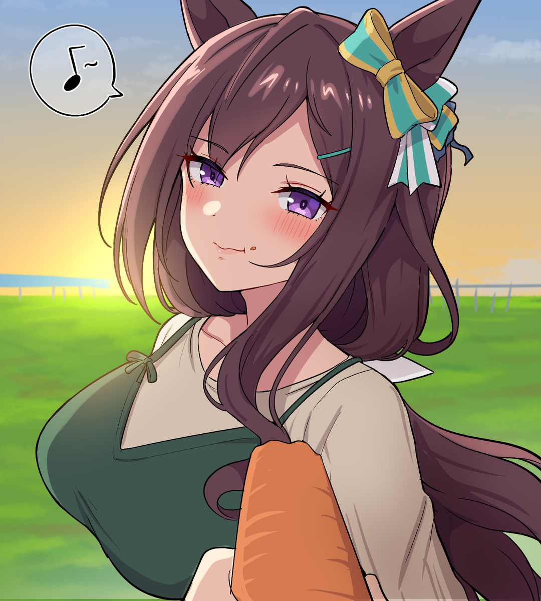 This is a pixiv picture whose title is 夕方のお出かけにちょっとお茶目になったドーベル(32歳).
