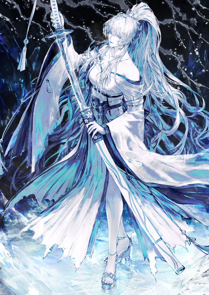This is a pixiv picture whose title is 氷晶.