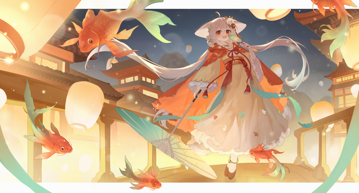 This is a pixiv picture whose title is 诗露汉服.