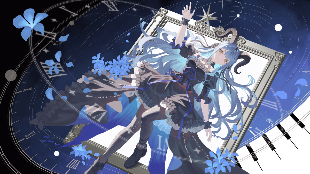 This is a pixiv picture whose title is 《镜花水月》祥子.