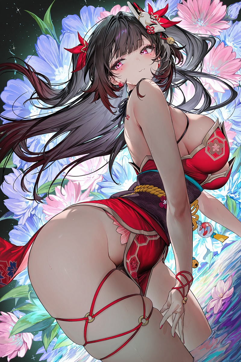 This is a pixiv picture whose title is 花火💐.