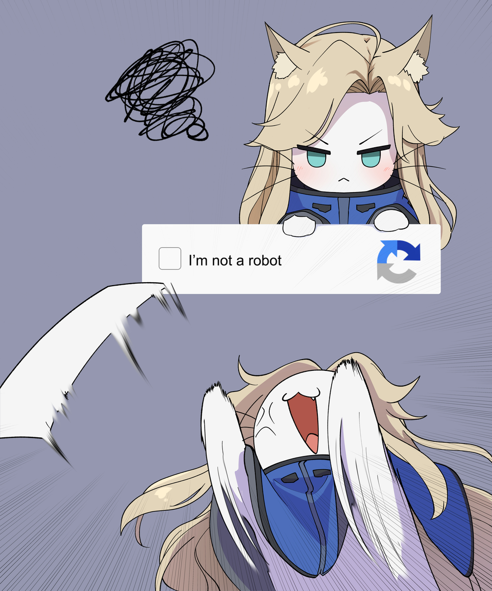 This is a pixiv picture whose title is 🤖❌ 🐱⭕️.