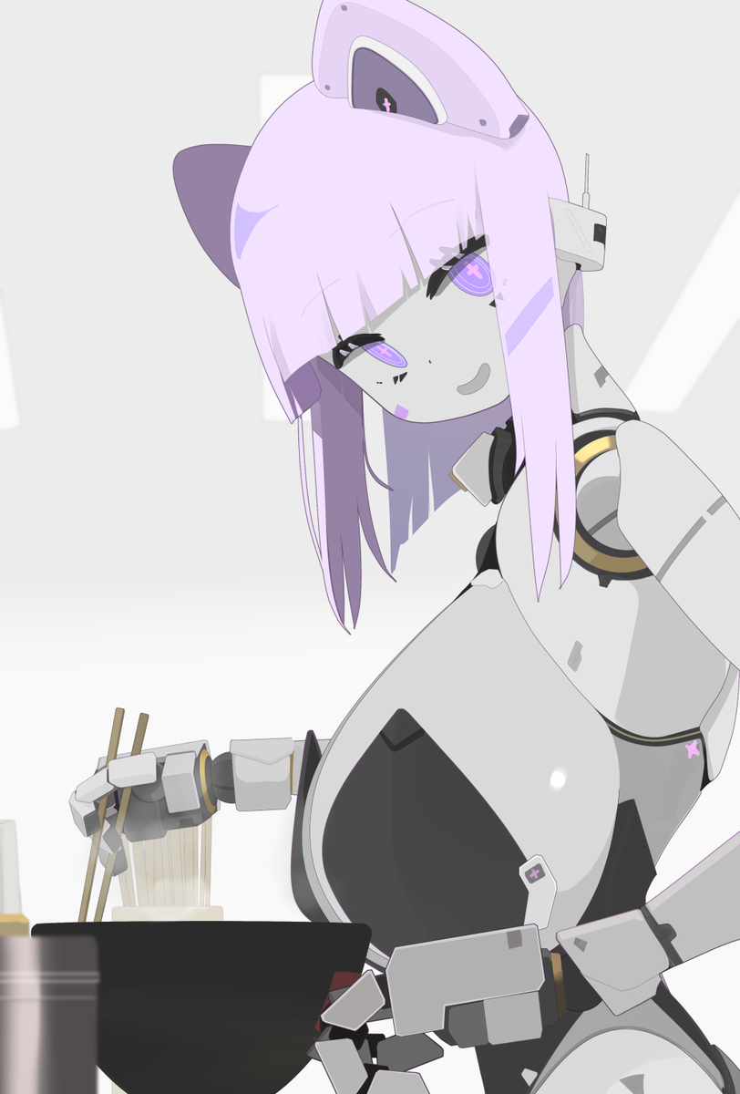 This is a pixiv picture whose title is ご依頼メカ少女.