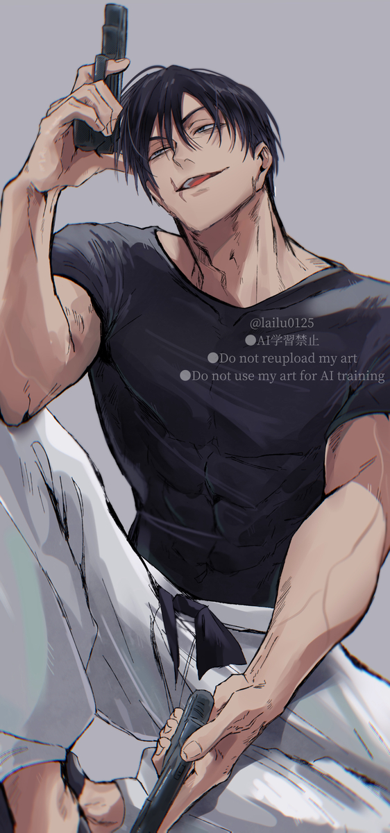This is a pixiv picture whose title is 伏黒甚爾.