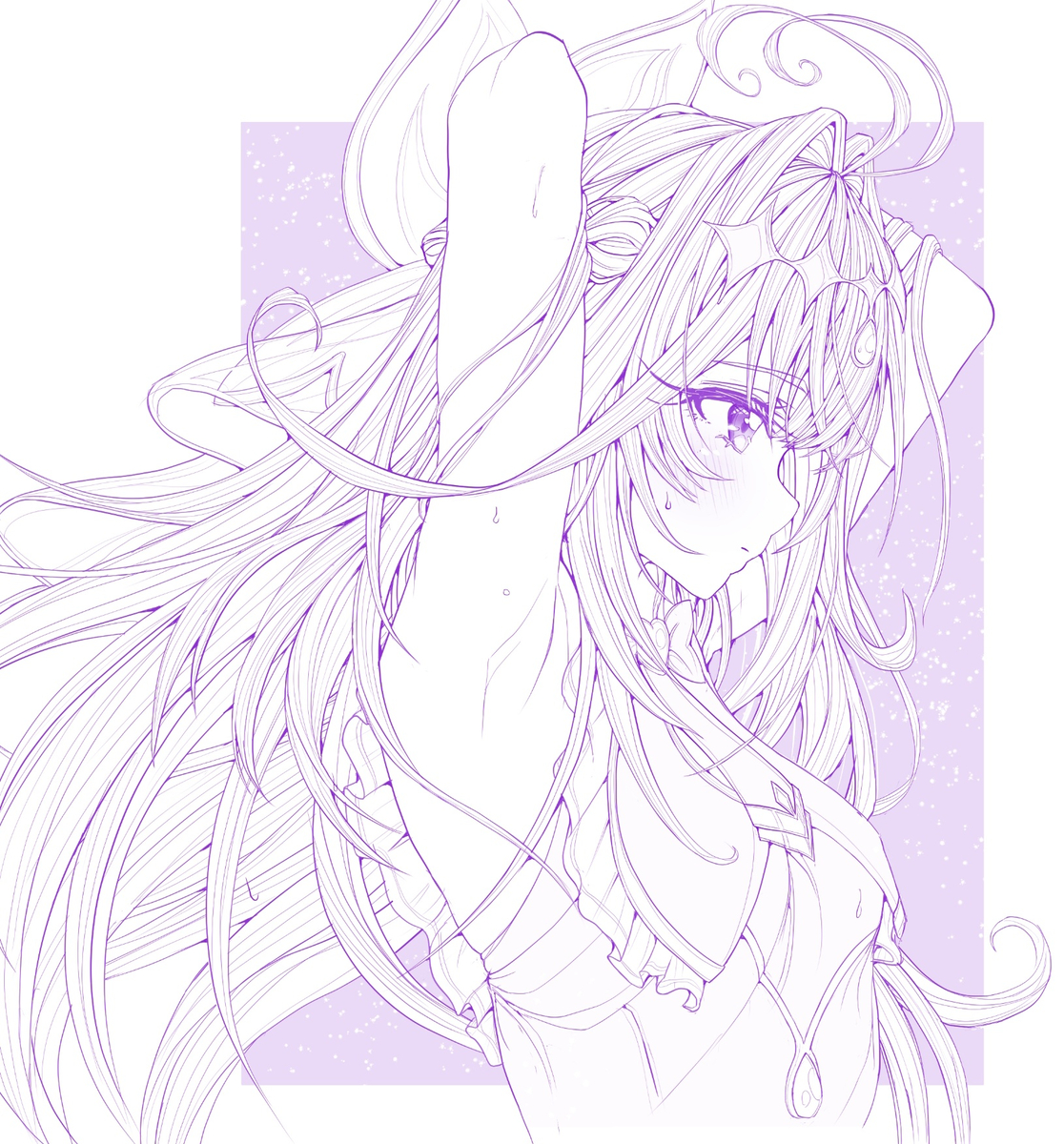 This is a pixiv picture whose title is 脇汗をかくキュアアルカナ・シャドウ.