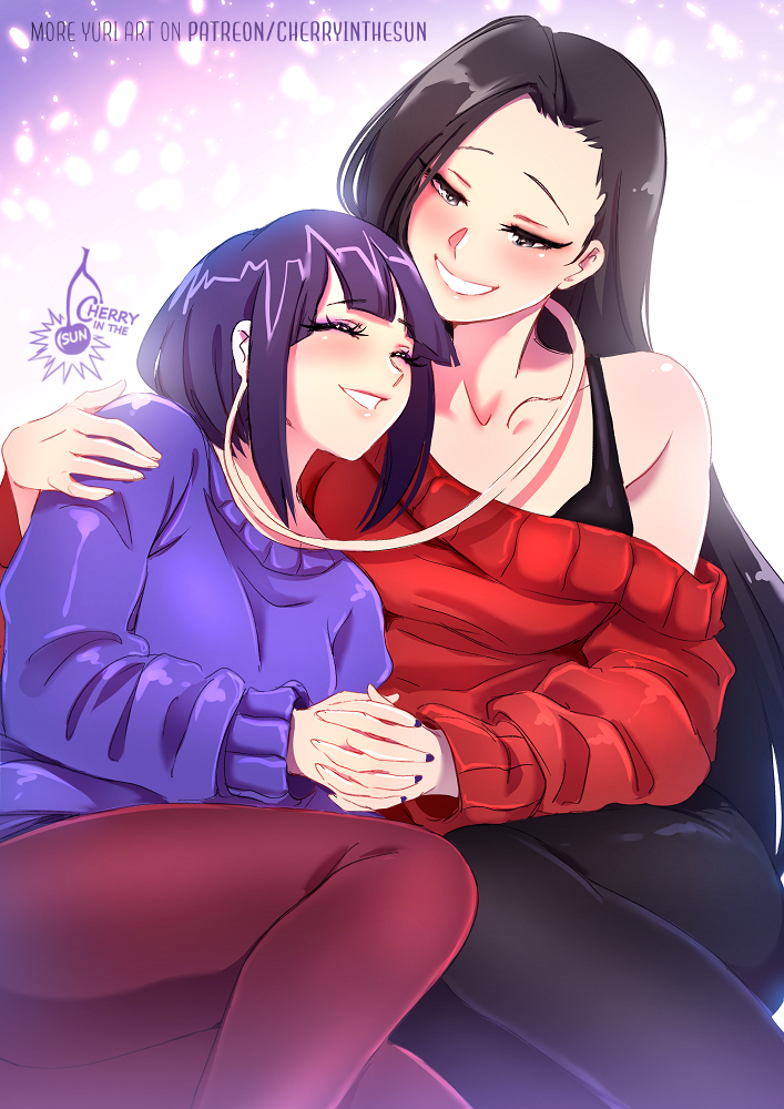 This is a pixiv picture whose title is Momo x Kyoka (Patreon Sketch).