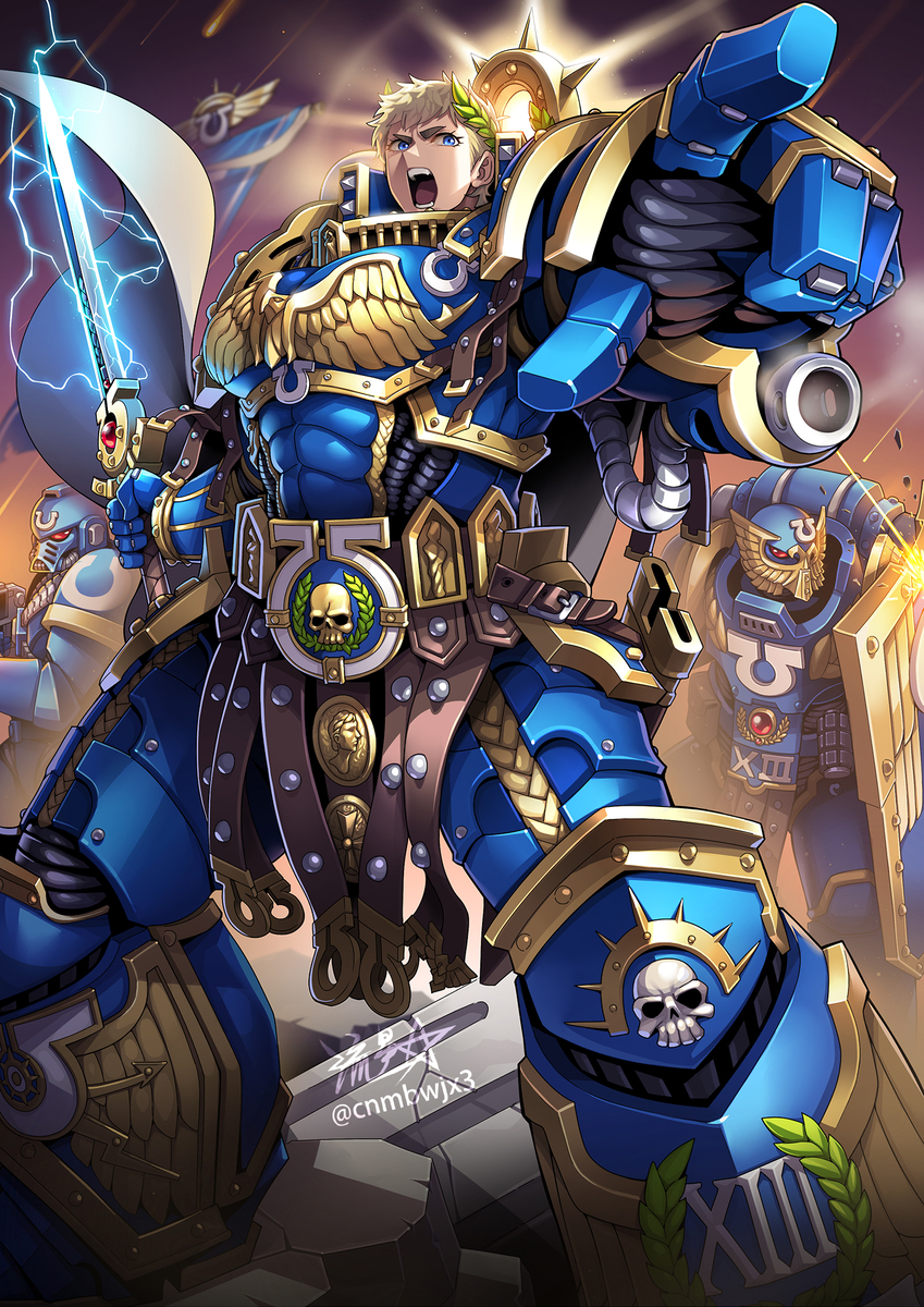This is a pixiv picture whose title is Roboute Guilliman.