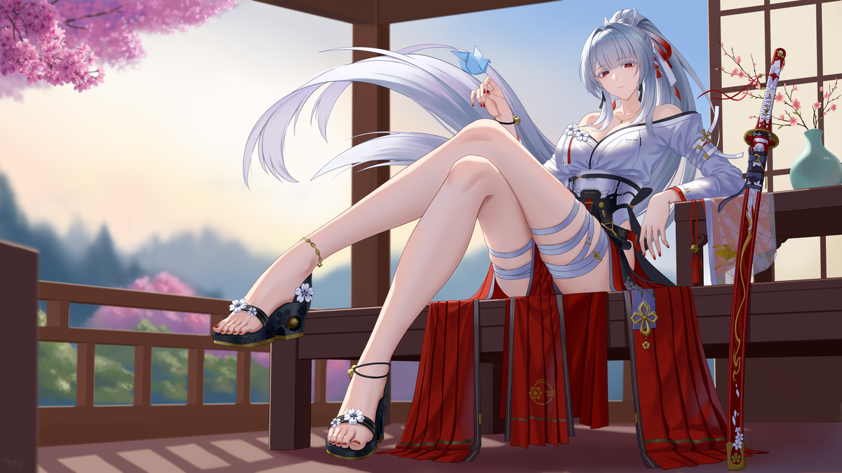 This is a pixiv picture whose title is 绯雪.