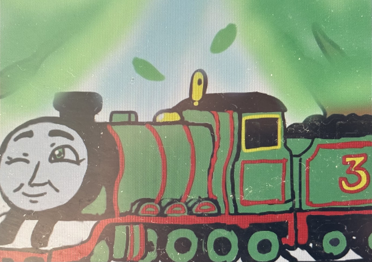 This is a pixiv picture whose title is 大好き緑の機関車・ヘンリー💚🚂💚.
