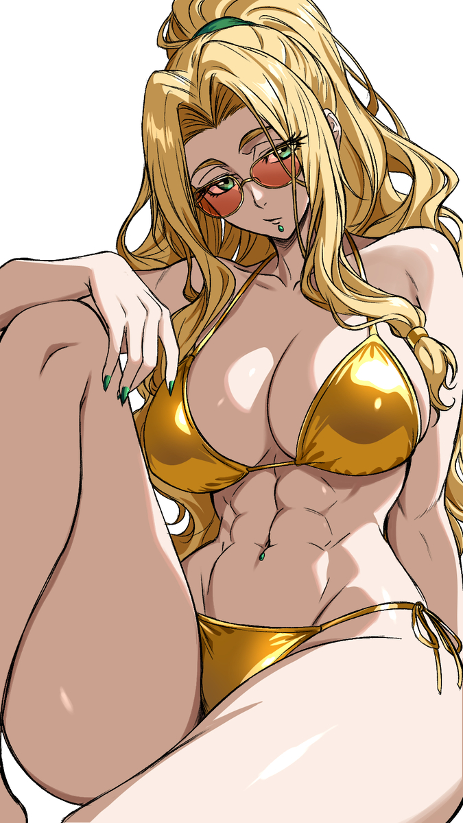 This is a pixiv picture whose title is Gold Bikini Quetzalcoatl.