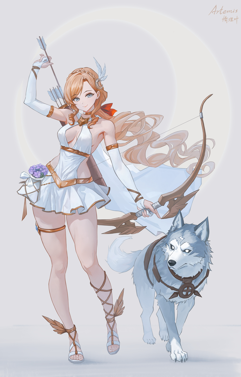 This is a pixiv picture whose title is 【request】Artemis.