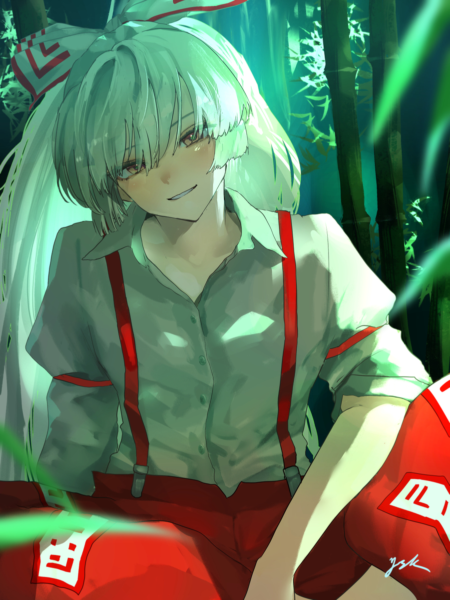 This is a pixiv picture whose title is 妹紅.