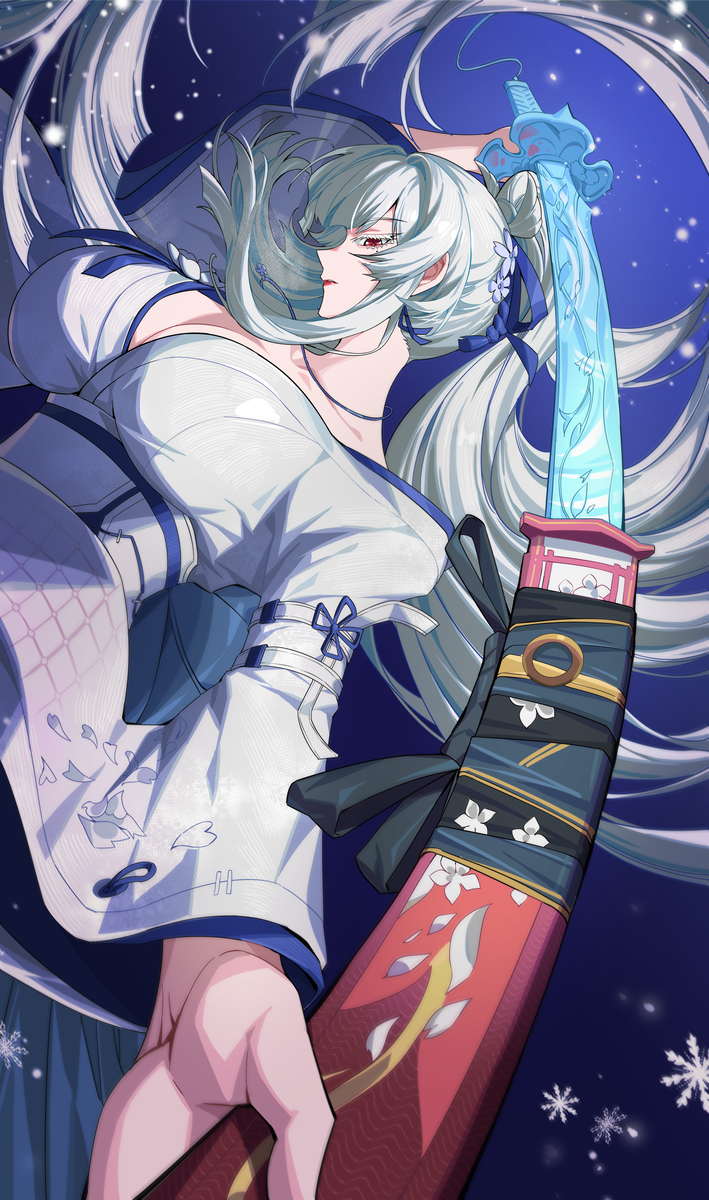 This is a pixiv picture whose title is 绯雪.