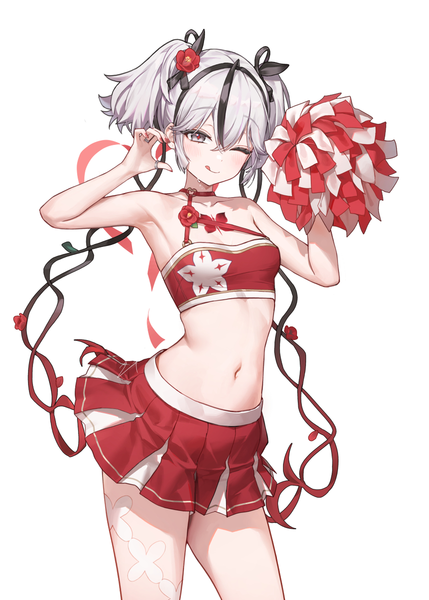 This is a pixiv picture whose title is cheerleader Camellya.