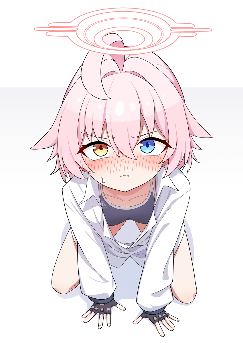 This is a pixiv picture whose title is 와이셔츠+스쿨미즈.