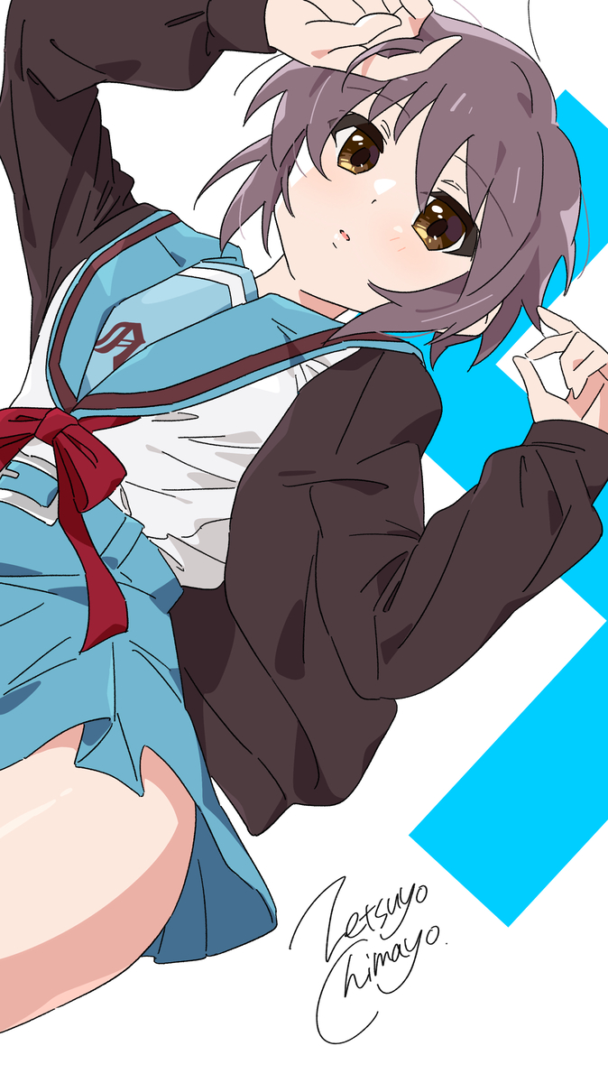 This is a pixiv picture whose title is 長門有希.