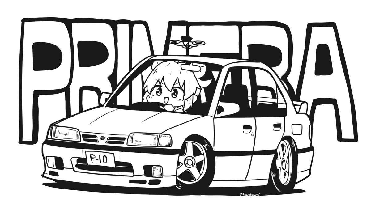 This is a pixiv picture whose title is ブルアカ車関係の絵マトメ.