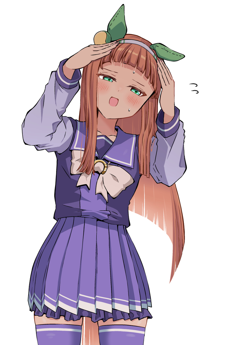 This is a pixiv picture whose title is 前髪を切りすぎたスズカ.