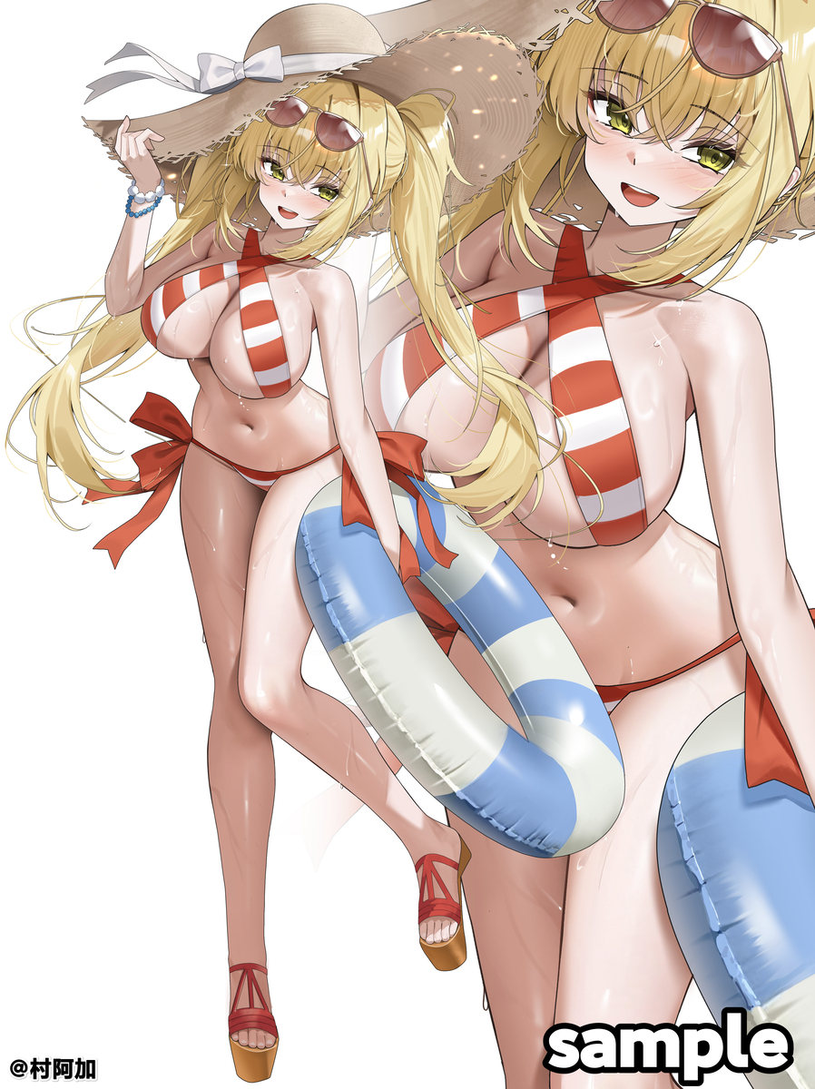 This is a pixiv picture whose title is 泳装尼禄.