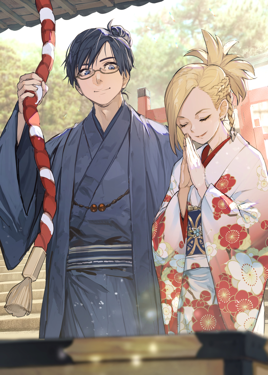 This is a pixiv picture whose title is 初夏詣.