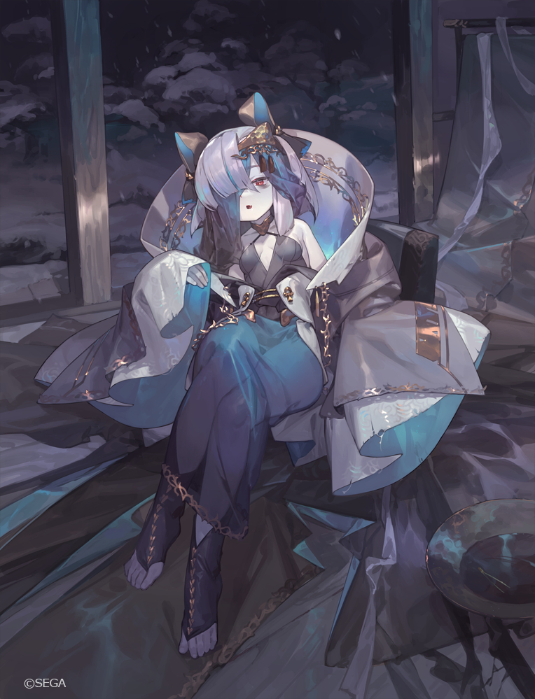 This is a pixiv picture whose title is 『英傑大戦』越前局.