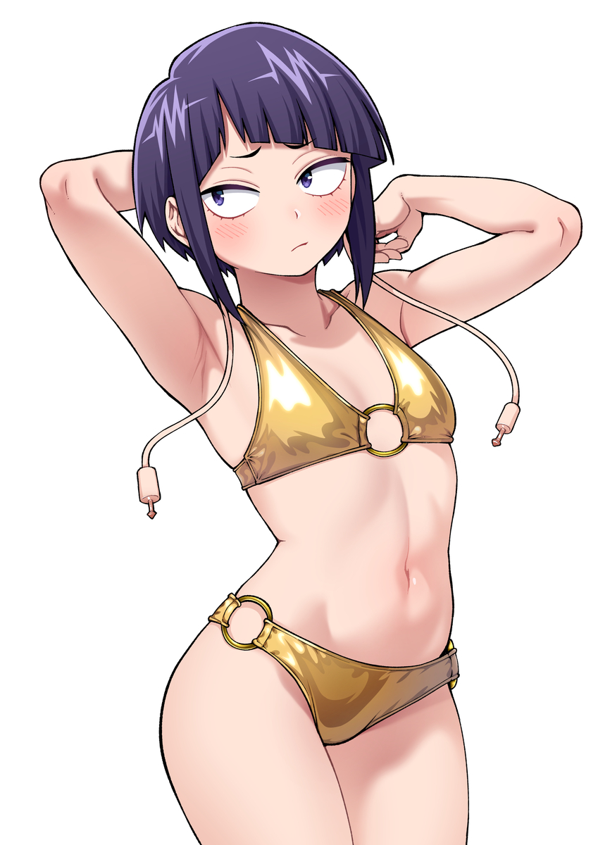 This is a pixiv picture whose title is 金ビキニ耳郎.