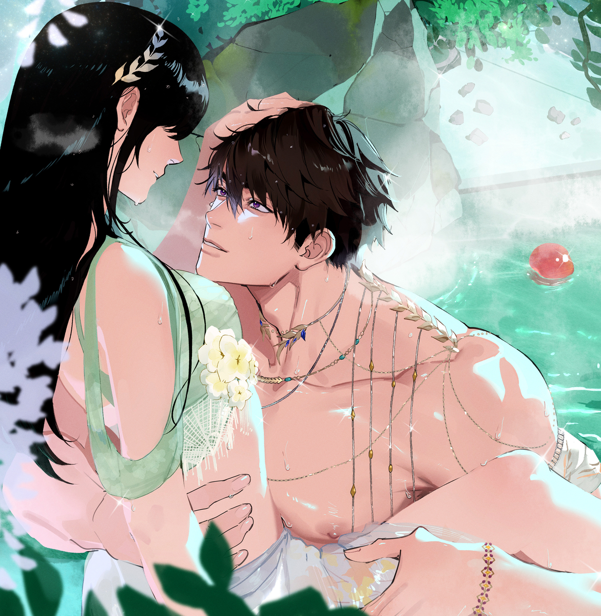 This is a pixiv picture whose title is Caleb Hot Spring.