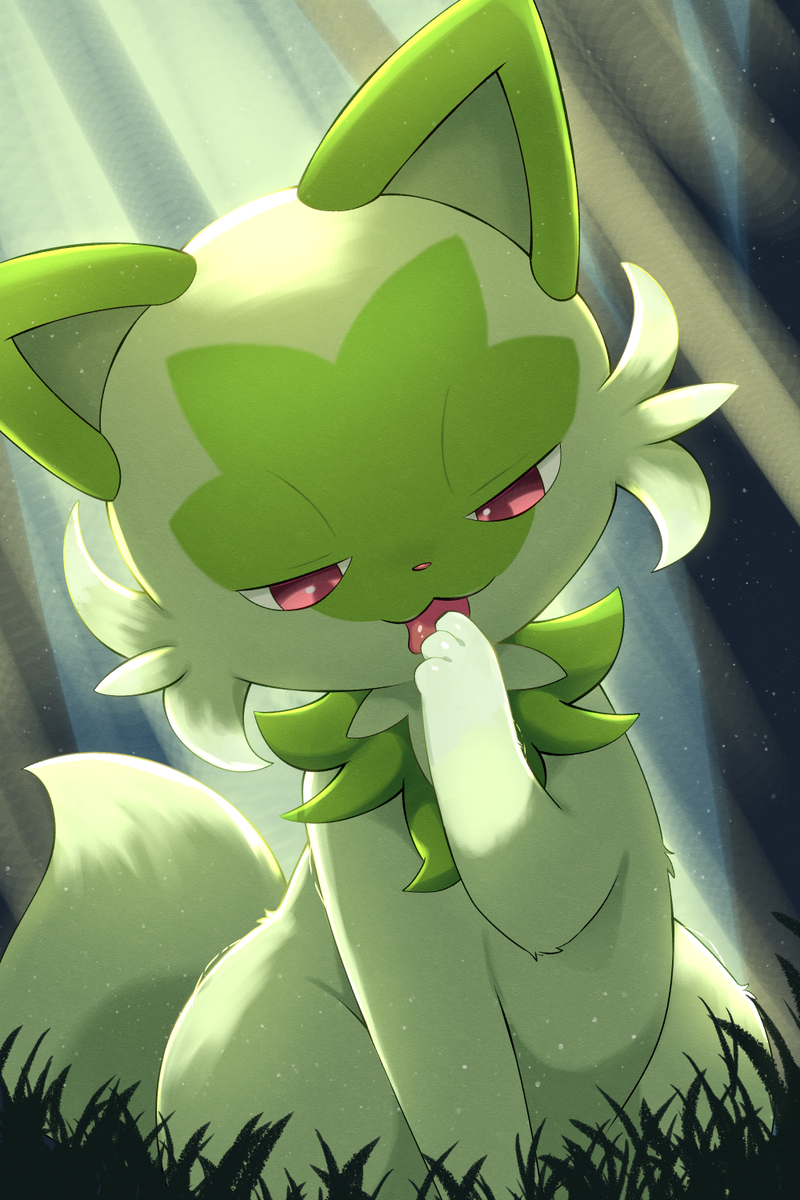 This is a pixiv picture whose title is ニャオハ.