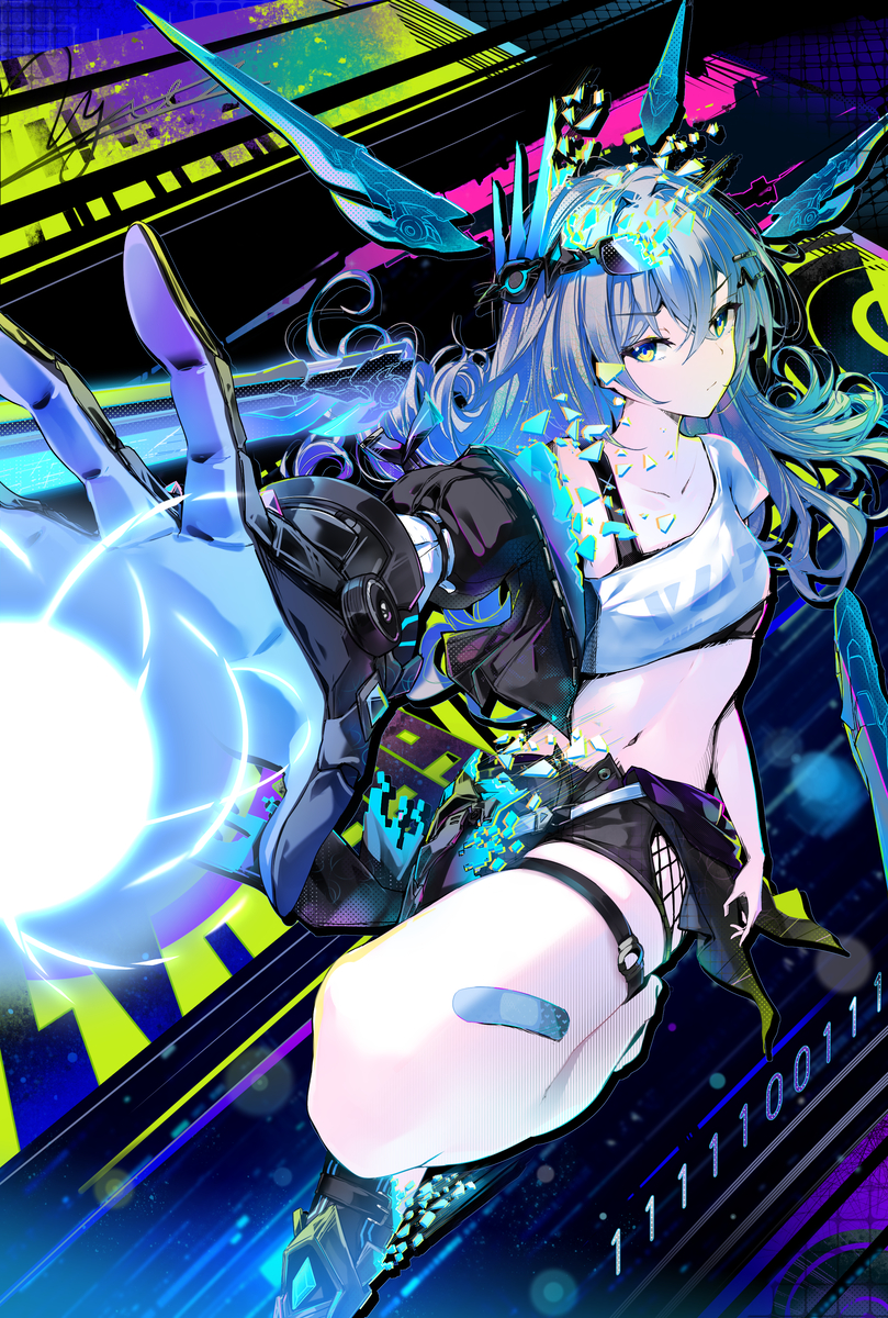 This is a pixiv picture whose title is 銀狼LV.999！.