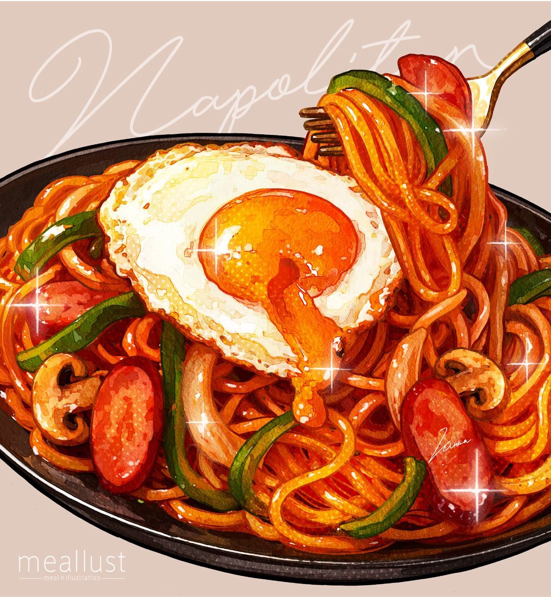 This is a pixiv picture whose title is ナポリタン.