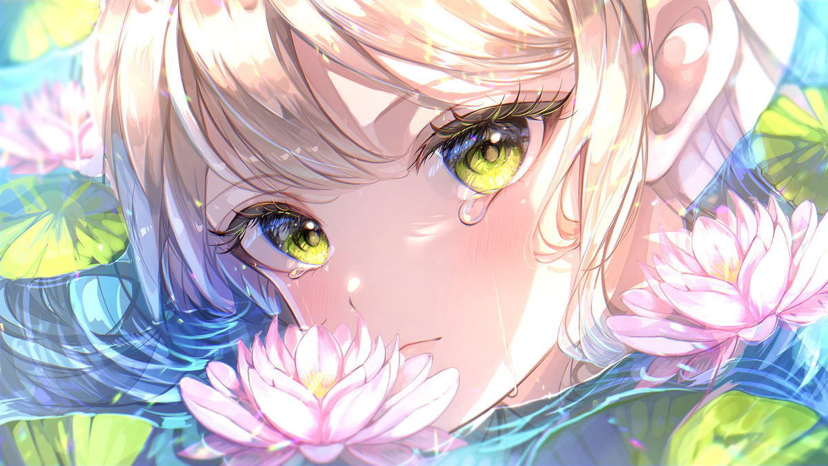 This is a pixiv picture whose title is 睡蓮🪷.