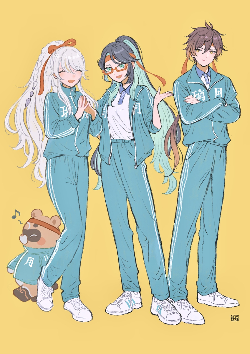 This is a pixiv picture whose title is 【原神】璃月ジャージの仙人達.