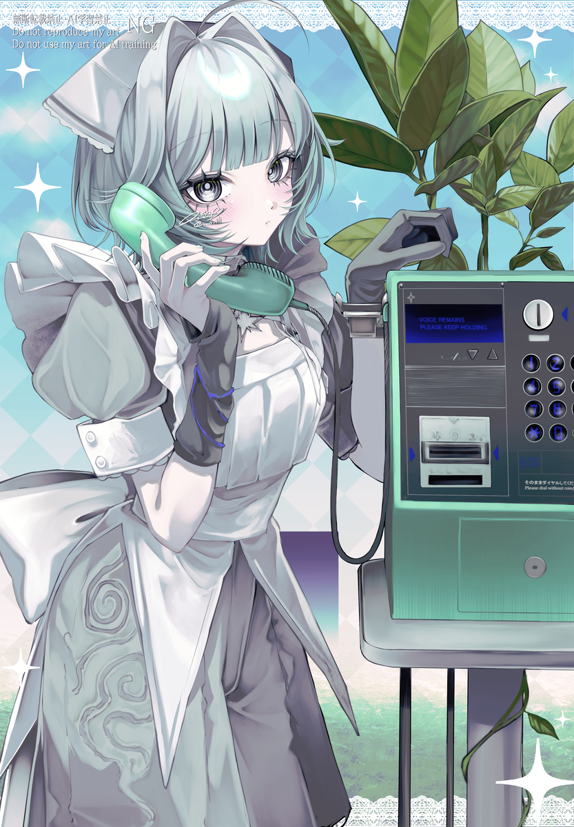 This is a pixiv picture whose title is ？📞.