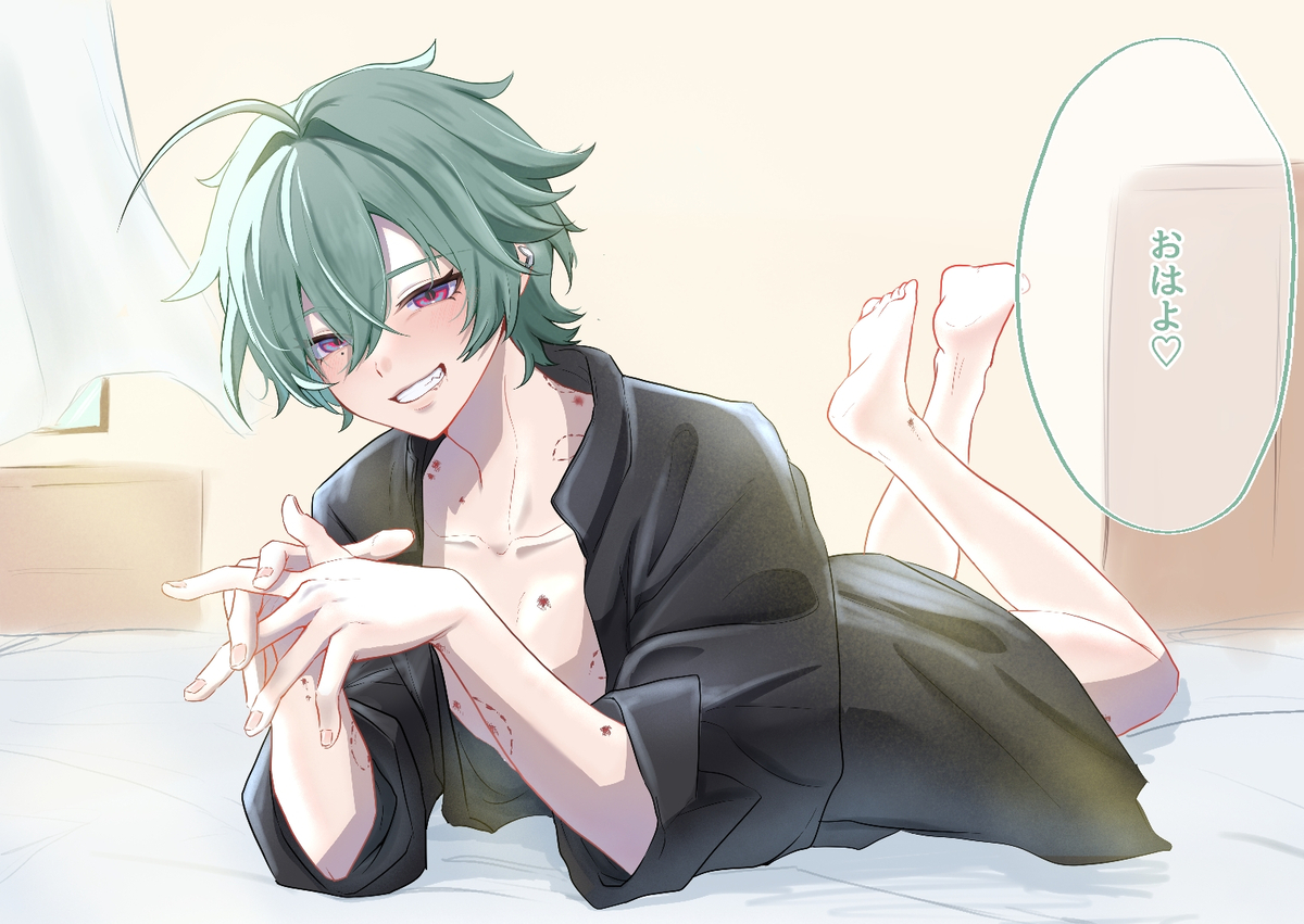 This is a pixiv picture whose title is 朝チュンルカエン.