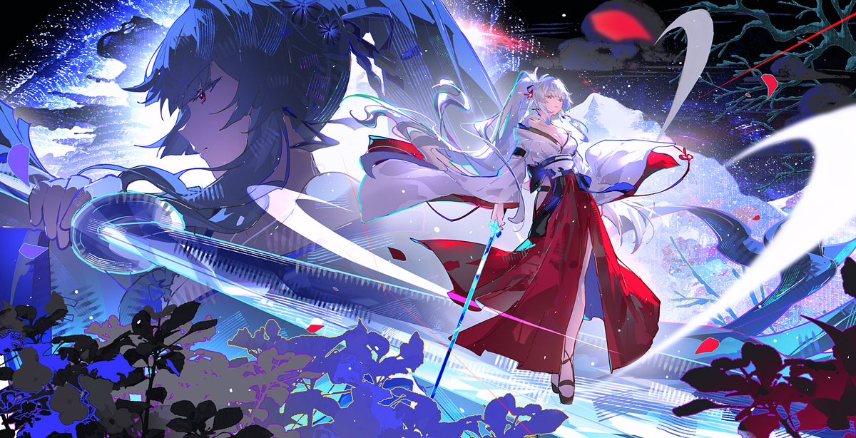 This is a pixiv picture whose title is 绯雪.