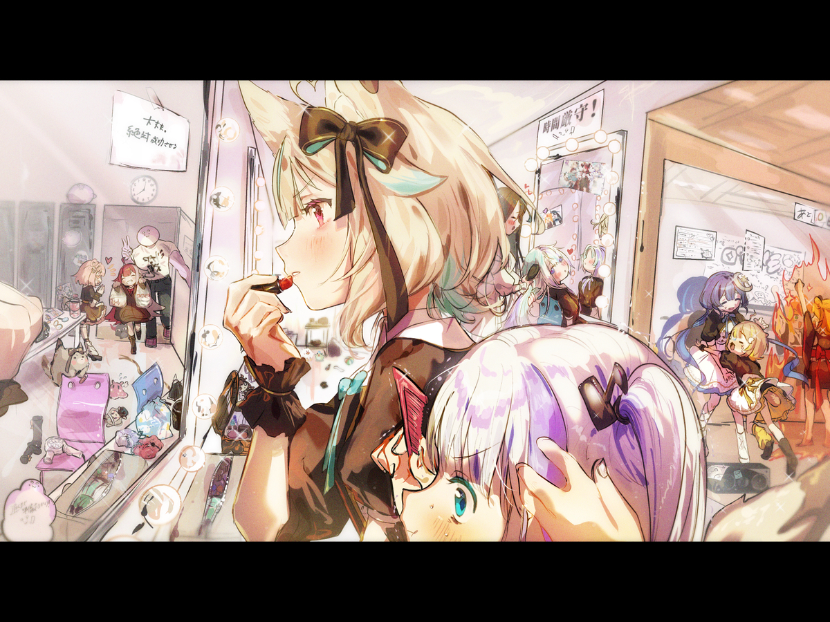 This is a pixiv picture whose title is 1st3Dライブ前.