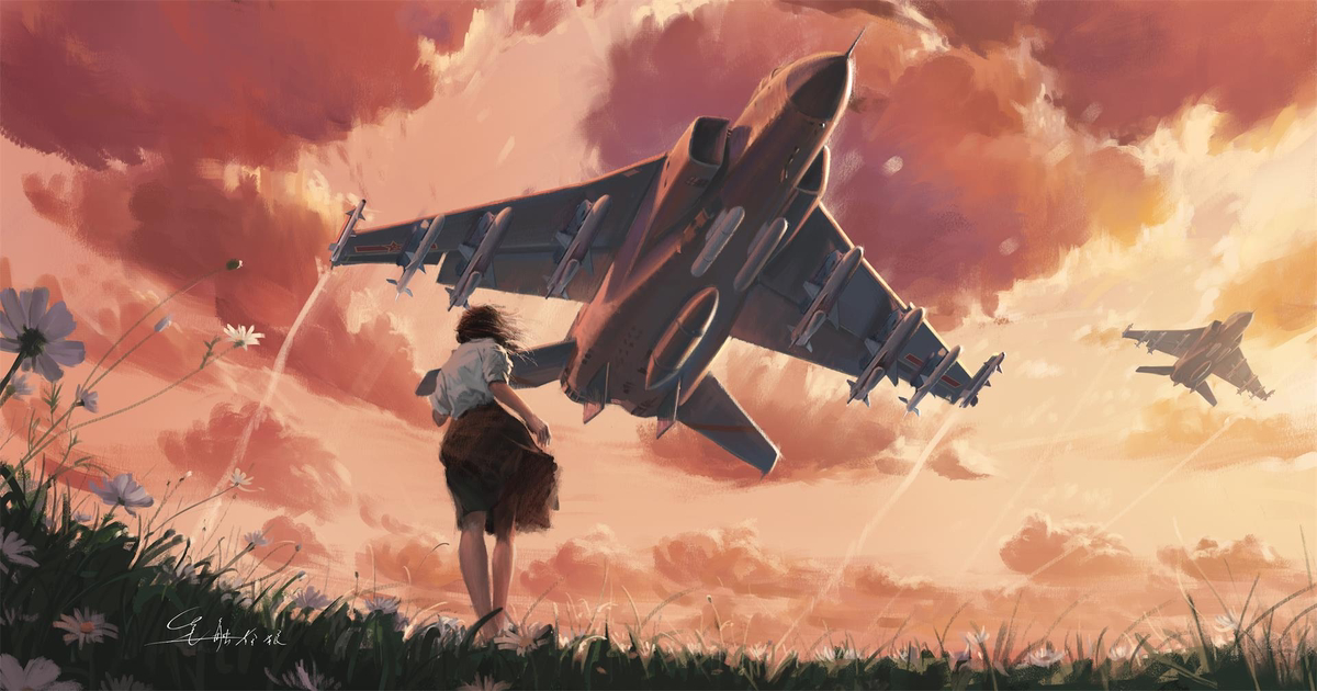 This is a pixiv picture whose title is 飞豹低空，魔幻挂载.
