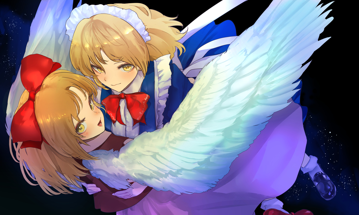 This is a pixiv picture whose title is 夢幻姉妹.
