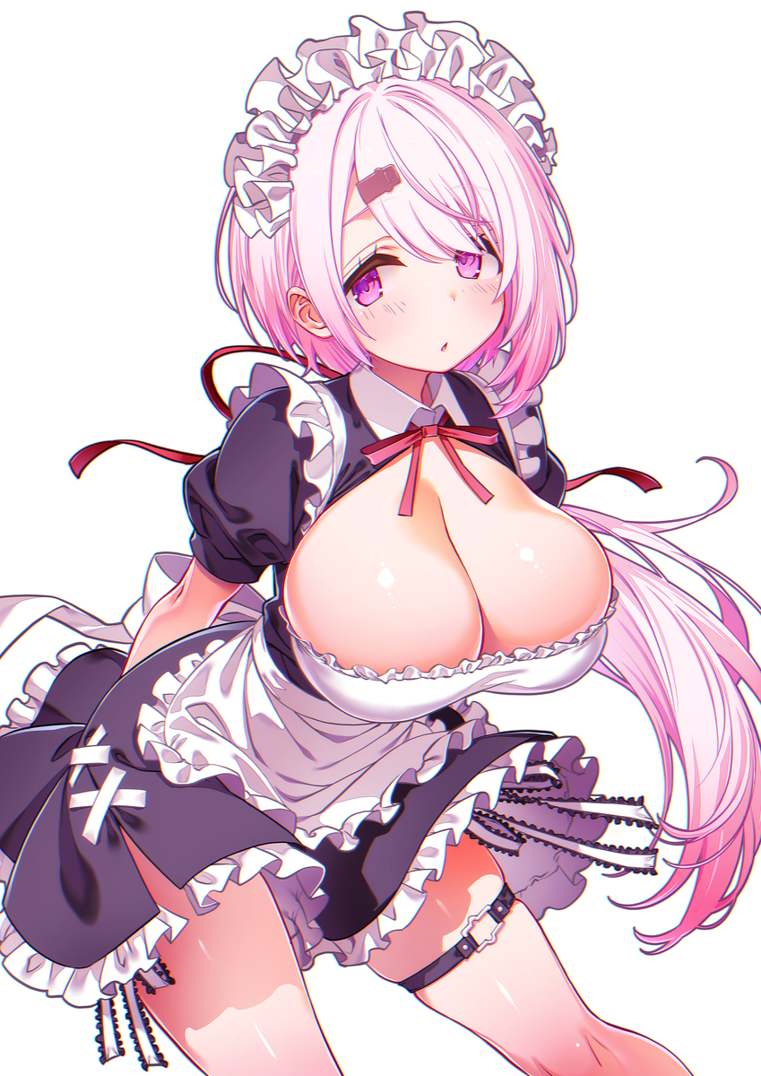 This is a pixiv picture whose title is にじさんじ　椎名唯華さん　改造衣装 / メイドの日.