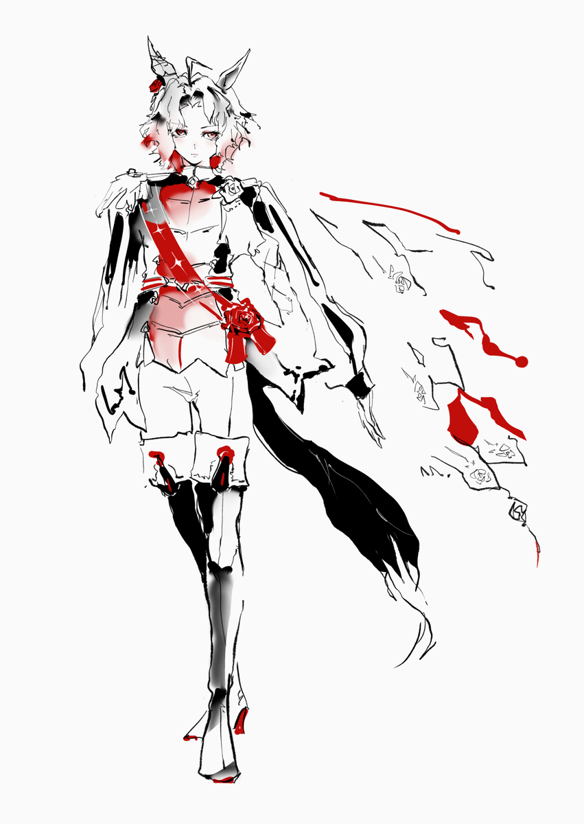 This is a pixiv picture whose title is 薔薇.
