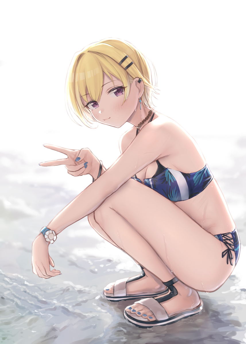 This is a pixiv picture whose title is 水着樹里ちゃん！！！！.