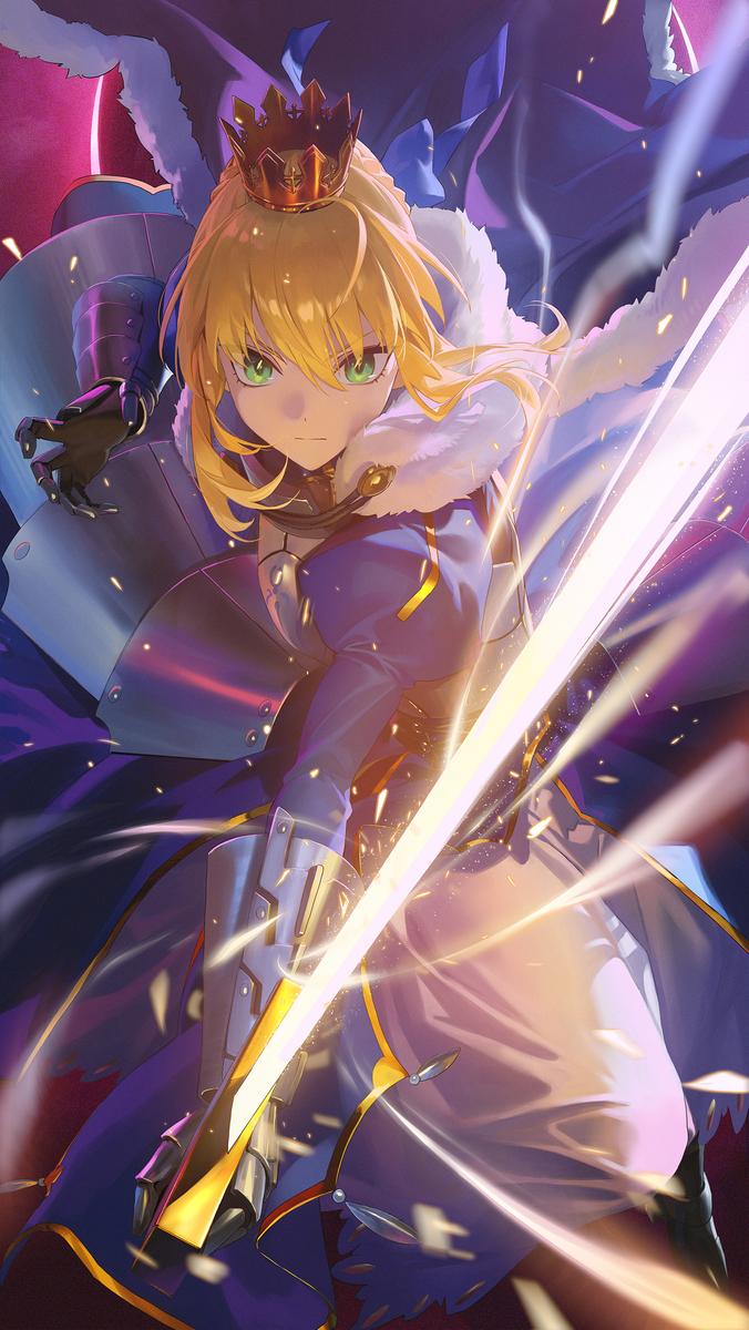 This is a pixiv picture whose title is Saber.