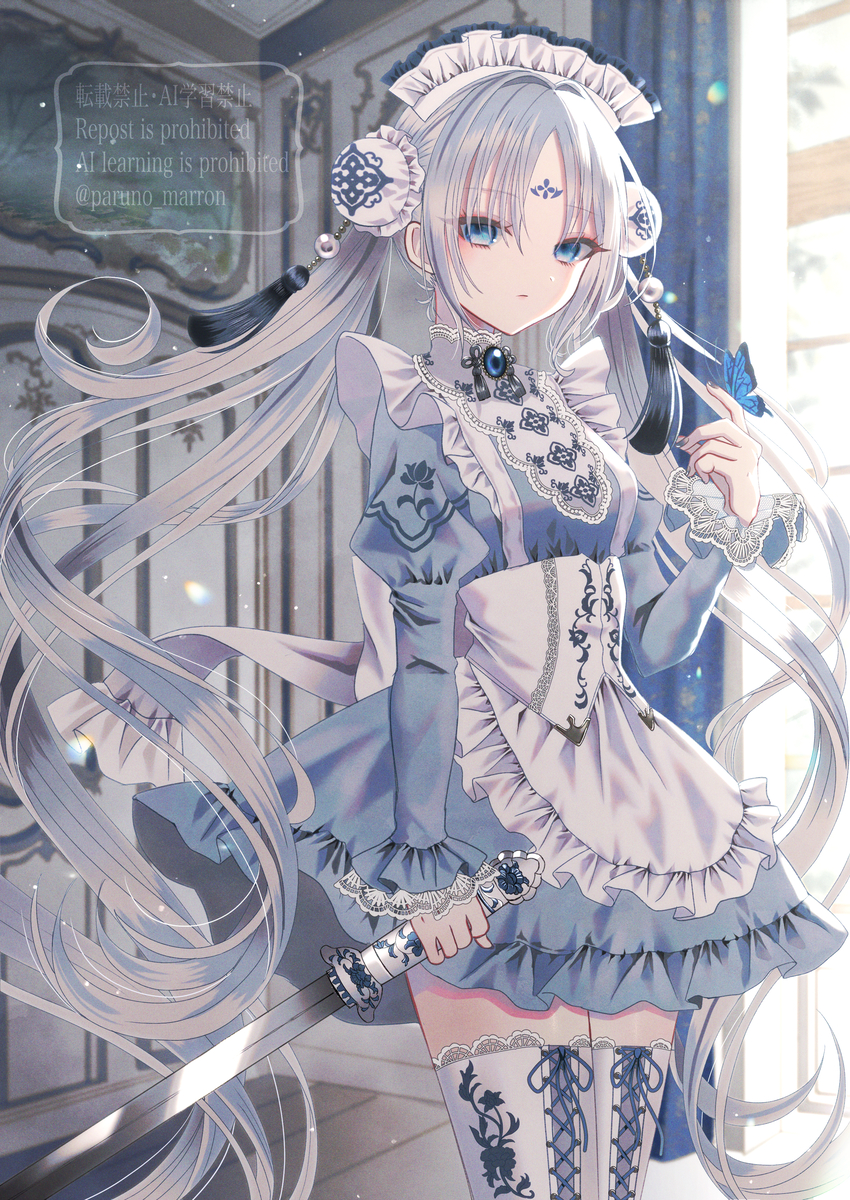 This is a pixiv picture whose title is 陶磁器のメイドさん.