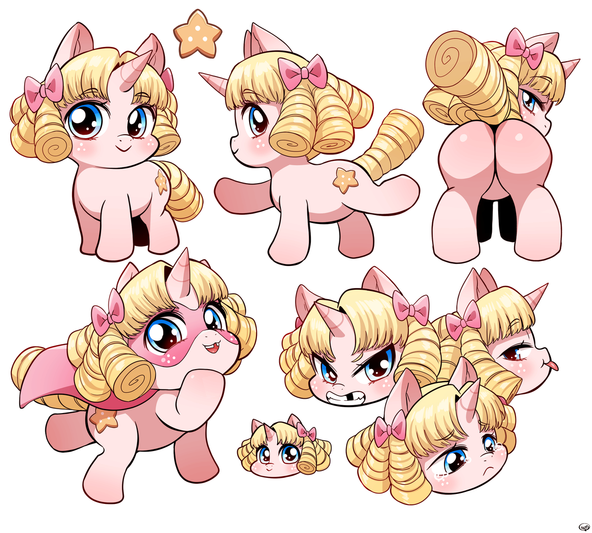 This is a pixiv picture whose title is A FRIEND'S OC PONY SHEET.