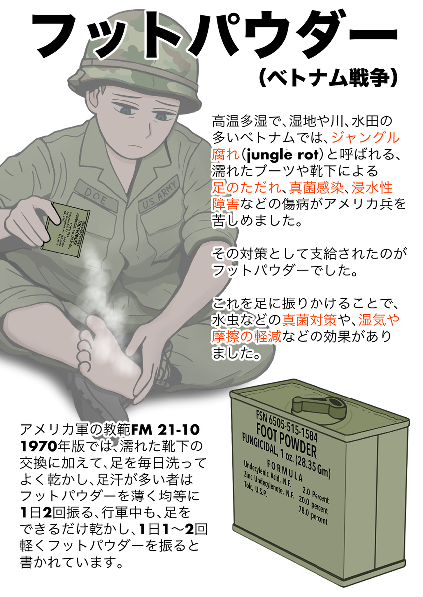 This is a pixiv picture whose title is フットパウダー（ベトナム戦争）.