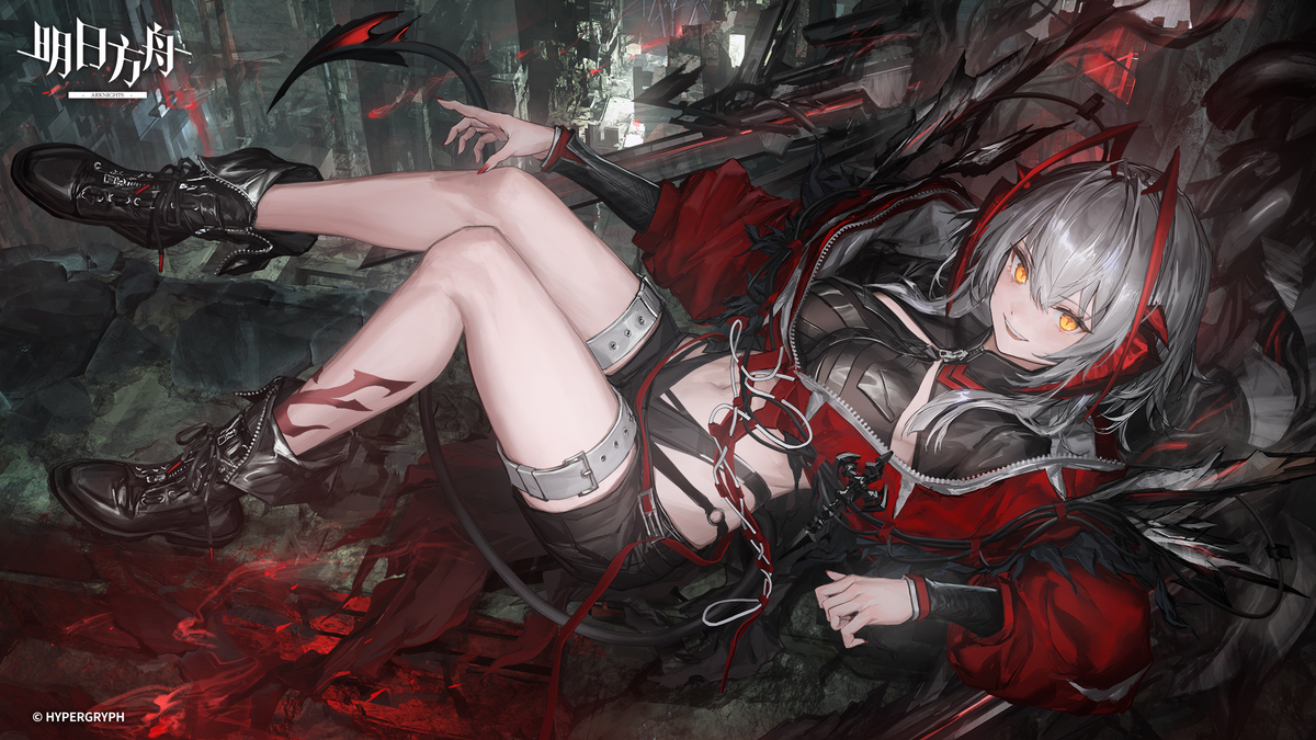 This is a pixiv picture whose title is 明日方舟七周年.