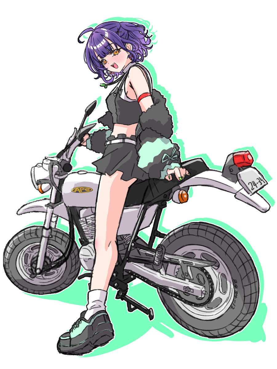 This is a pixiv picture whose title is 🏍️✖️🥗.