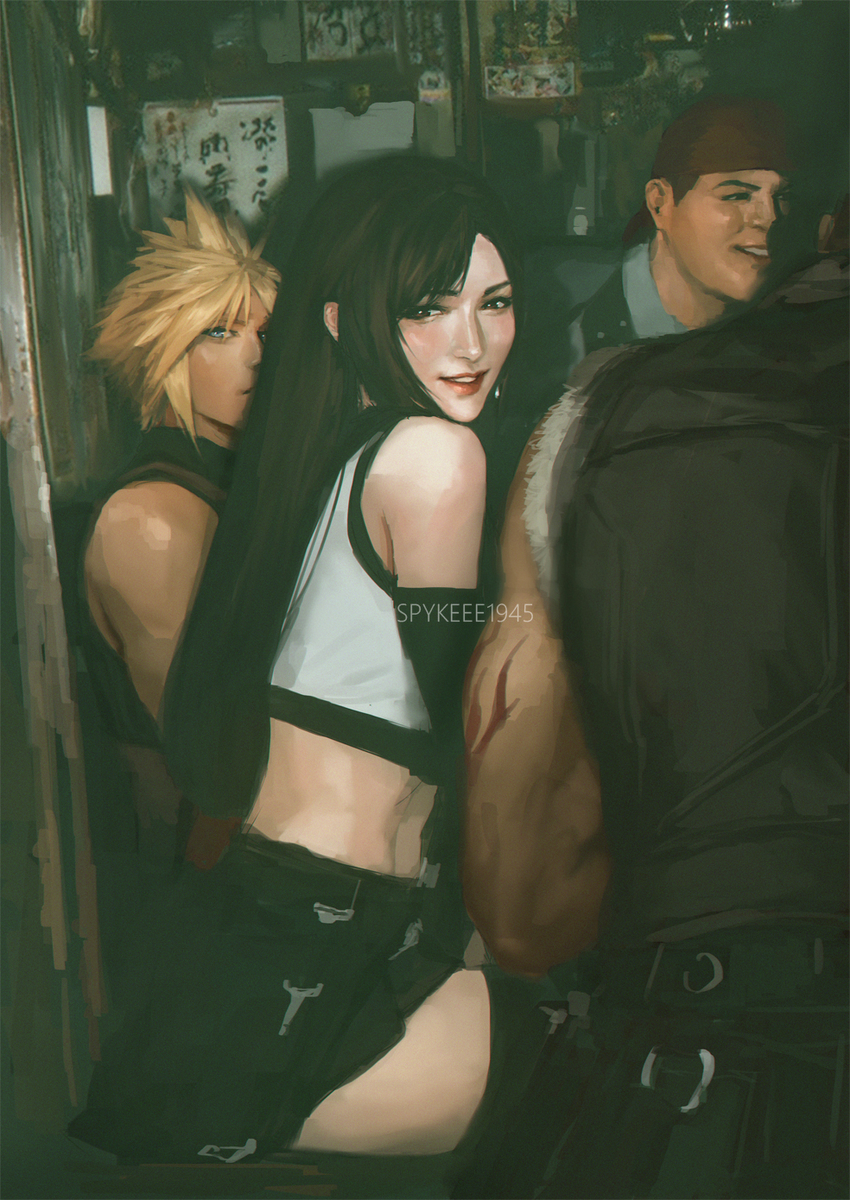 This is a pixiv picture whose title is Belated Happy Bday tifa!.