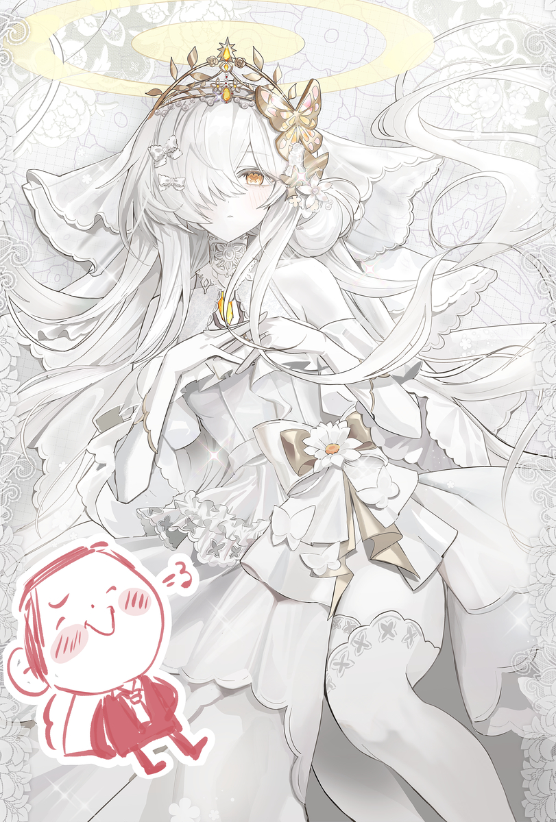This is a pixiv picture whose title is 花嫁お姉ちゃん.